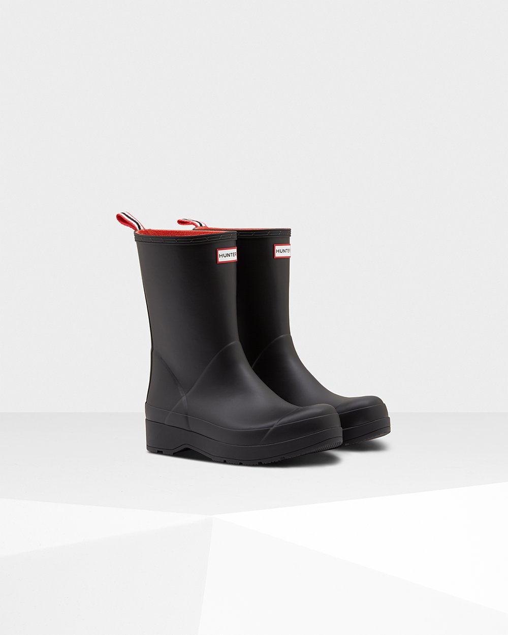 Hunter Play Støvler Svart - Herre Original Insulated Mid-Height Rain - Norge BXHSUK-265